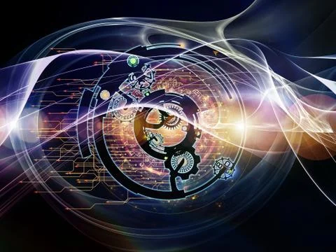 Elements of Digital Processing Stock Illustration