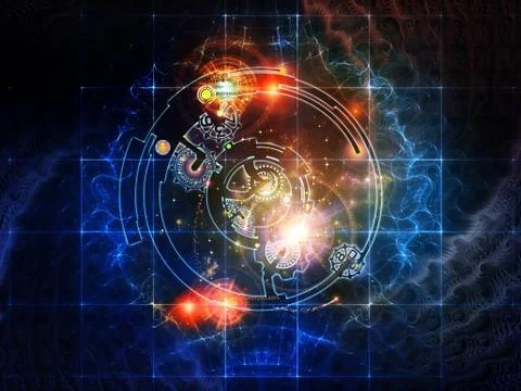 Elements of Digital Processing Stock Illustration