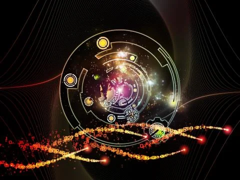 Elements of Digital Processing Stock Illustration