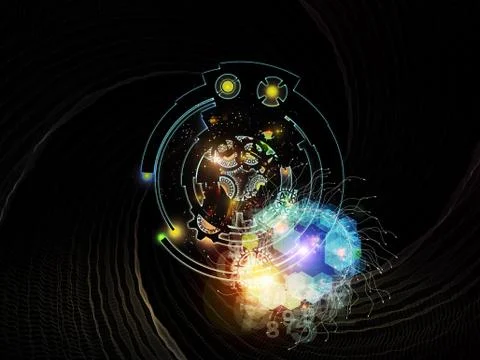 Elements of Digital Processing Stock Illustration