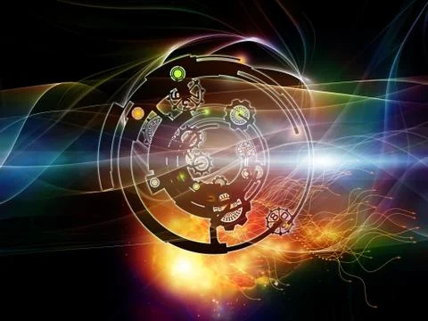 Elements of Digital Processing Stock Illustration