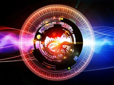 Elements of Digital Processing Stock Illustration