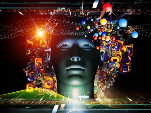 Elements of Digital Science Stock Illustration