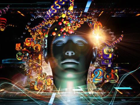 Elements of Digital Science Stock Illustration