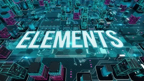 Elements digital technology hi-tech concept Stock Footage 109308783