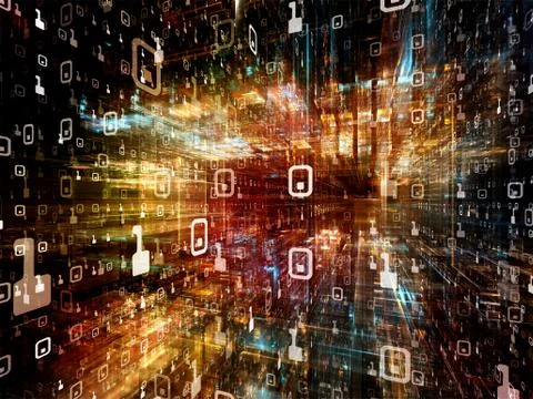 Elements of Digital World Stock Illustration