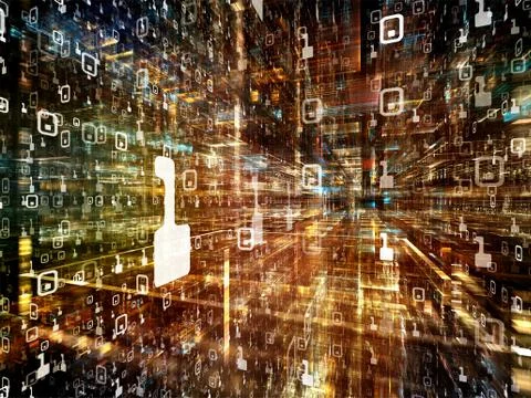 Elements of Digital World Stock Illustration