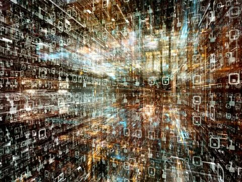 Elements of Digital World Illustrazione stock