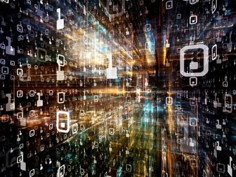 Elements of Digital World Stock Illustration