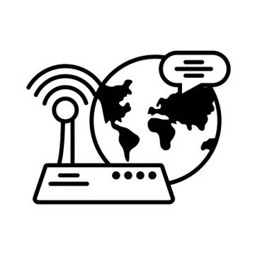 Elements of the digital world on white background Stock Illustration