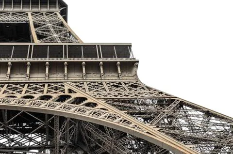 Elements of the Eiffel tower on a white background. 写真素材