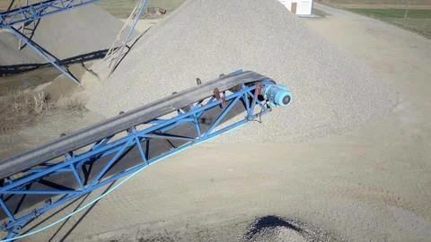 Elements of equipment for the extraction and sorting of rubble. Production .. Stock Photos