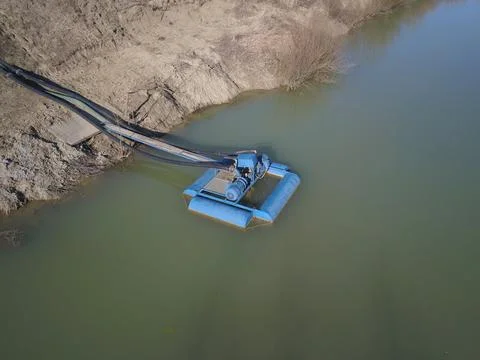 Elements of equipment for the extraction and sorting of rubble. Production .. Stock Photos