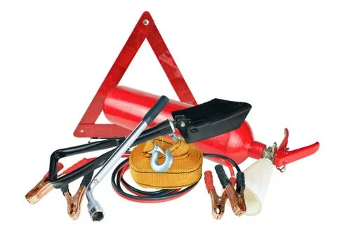 Elements of the essentials for a passenger car Stock Photos