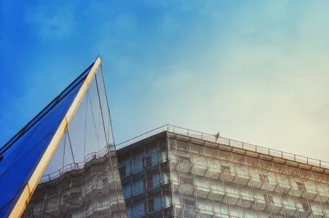 Elements of the facade. Abstract background. Stock Photos