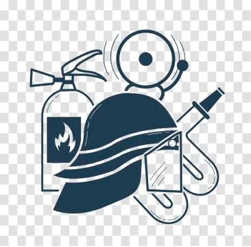 Elements for firemen  black 스톡 일러스트