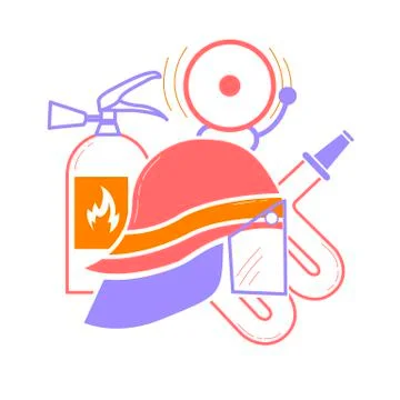 Elements for firemen Illustrazione stock