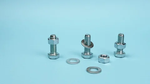 Elements for fixing at the repair and construction on a blue background. Stock Footage 128041521
