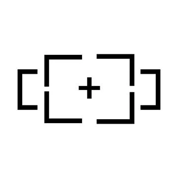 Elements of focus camera on white background Stock Illustration