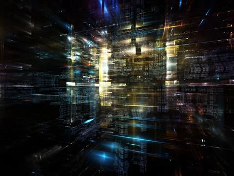 Elements of Fractal Dimensions Illustrazione stock