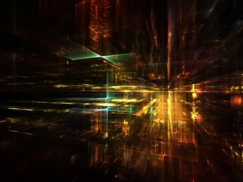 Elements of Fractal Metropolis Illustrazione stock