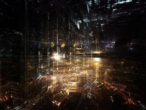 Elements of Fractal World 스톡 일러스트