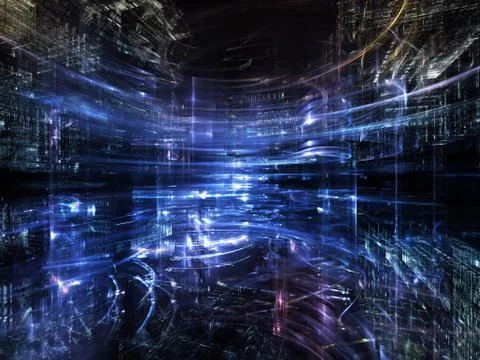 Elements of Fractal World Stock Illustration