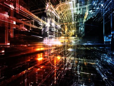Elements of Fractal World Stock Illustration