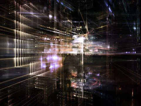 Elements of Fractal World Stock Illustration