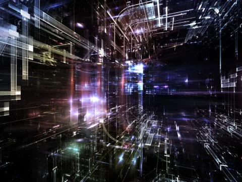 Elements of Fractal World 스톡 일러스트