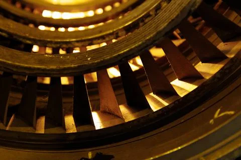 Elements of a gas turbine space engine Stock Photos