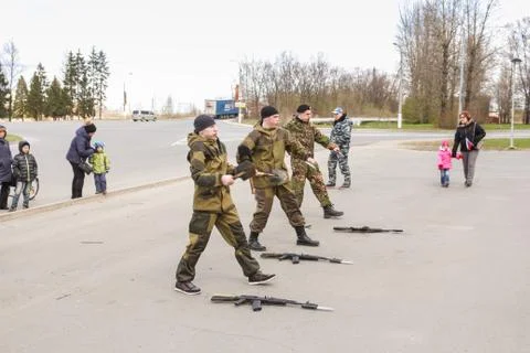 Elements of hand-to-hand combat with the shoulder blades. Foto stock