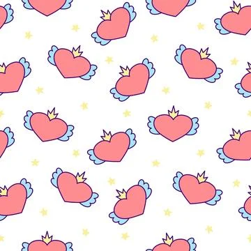 Elements happy lifestyle. Seamless pattern. Illustrazione stock