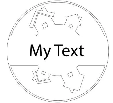 Elements of the house logo icon design template in the circle Stock Illustration