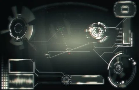 Elements for HUD interface. Illustration for your design. Technology backgrou Illustrazione stock