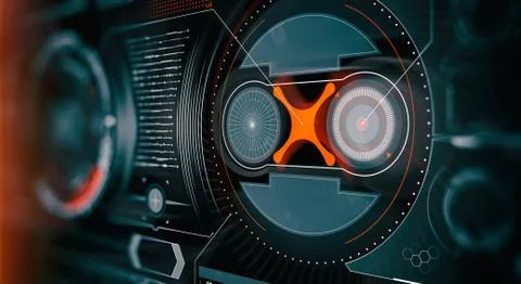 Elements for HUD interface. Illustration for your design. Technology backgrou Stock Illustration