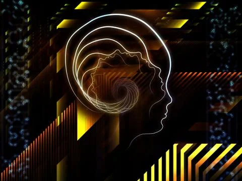 Elements of Human Technology Illustrazione stock