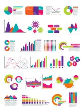 Elements of infographic with flowchart. Vector statistics diagrams website イラスト素材