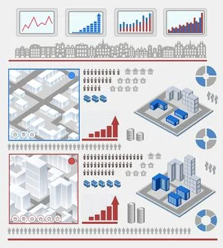 Elements for infographic Stock Illustration