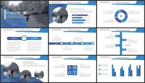 Elements for infographics and presentation templates. 스톡 일러스트