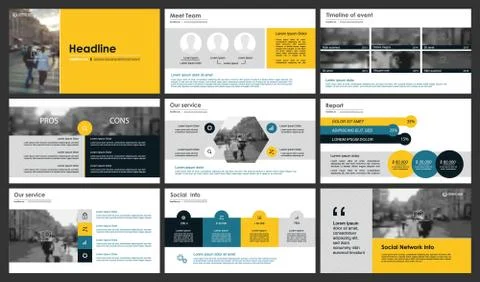 Elements for infographics and presentation templates. 库存插图
