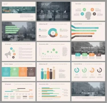 Elements for infographics and presentation templates. Stock Illustration