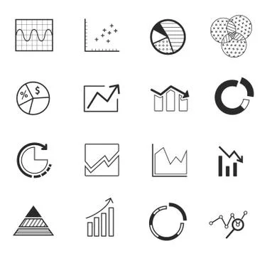 Elements for infographics, charts, graphs. flat style Illustrazione stock
