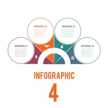 Elements of Infographics Conceptual Cyclic Processes Possible to Use for Work Stockillustratie