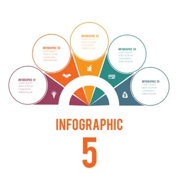 Elements of Infographics Conceptual Cyclic Processes Possible to Use for Work Stockillustratie