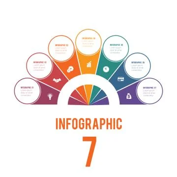 Elements of Infographics Conceptual Cyclic Processes Possible to Use for Work Stock Illustration