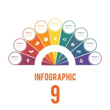 Elements of Infographics Conceptual Cyclic Processes Possible to Use for Work Stockillustratie