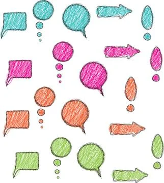 Elements for infographics in doodle style Stock Illustration