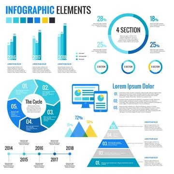 Elements for infographics Illustrazione stock