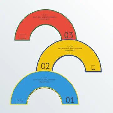 Elements of infographics, Modern Design Circle template, can be used for info Stockillustratie